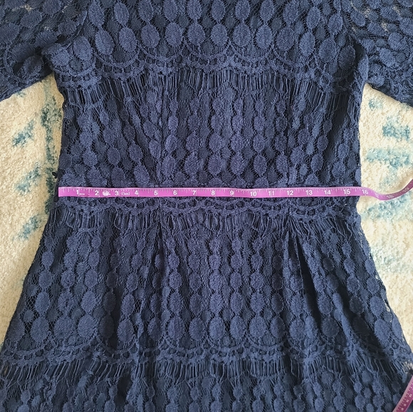 Navy Lace Overlay Dress - Midnight Era - Picture 5 of 8